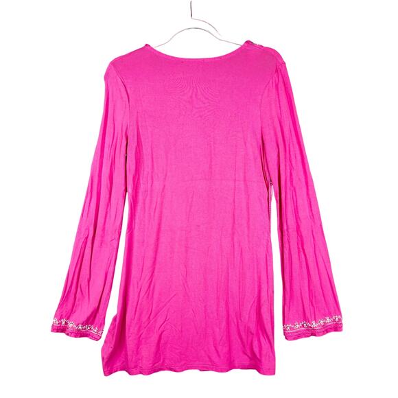 INC International Concepts Pink Embellished Tunic Top Women's Medium‎ - Picture 2 of 5